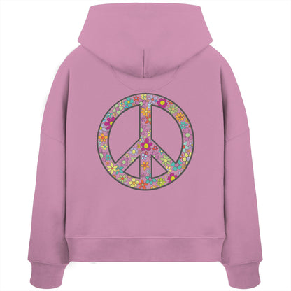 Peace. Waves. Sunsets. - Womens Organic Boxcut Hoodie