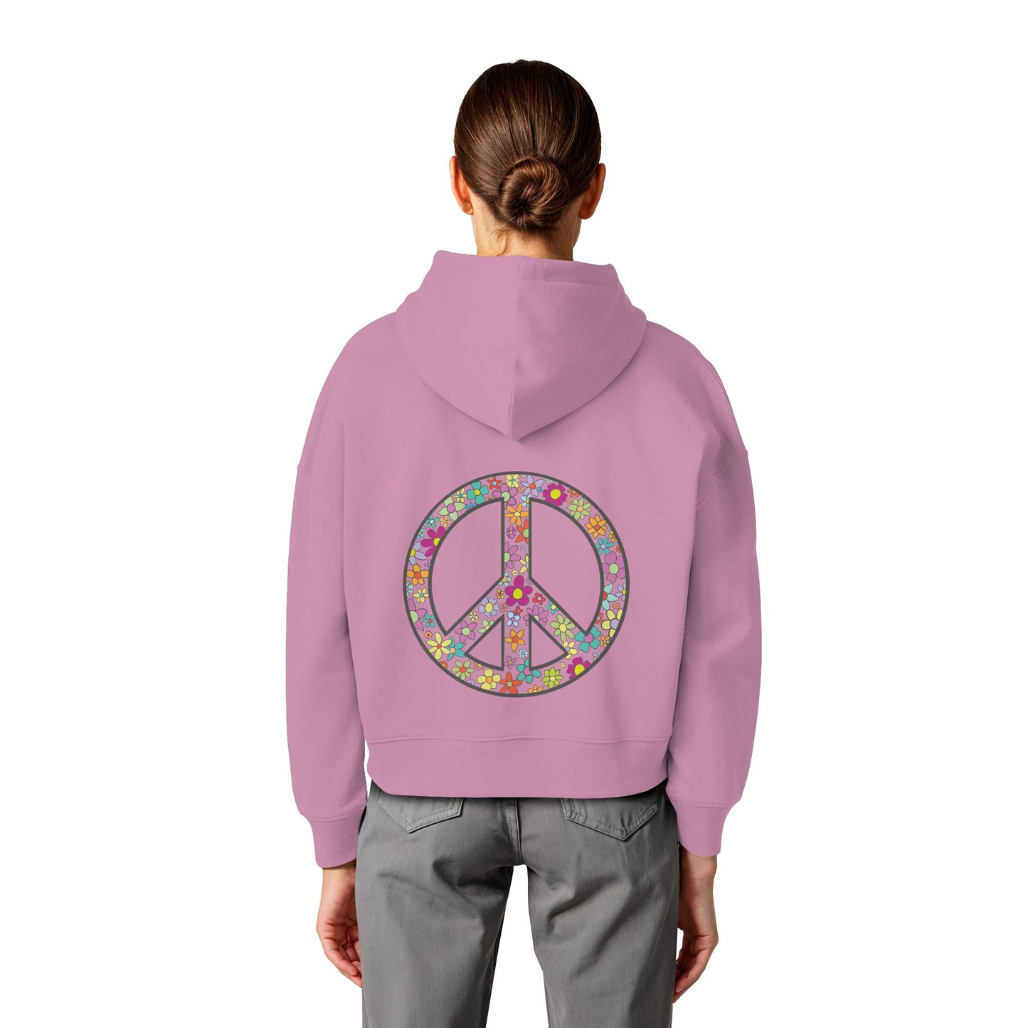 Peace. Waves. Sunsets. - Womens Organic Boxcut Hoodie