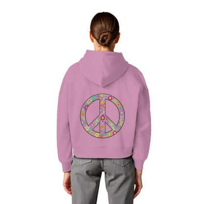 Peace. Waves. Sunsets. - Womens Organic Boxcut Hoodie