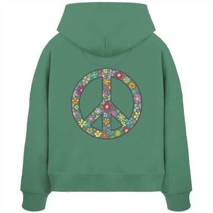 Peace. Waves. Sunsets. - Womens Organic Boxcut Hoodie