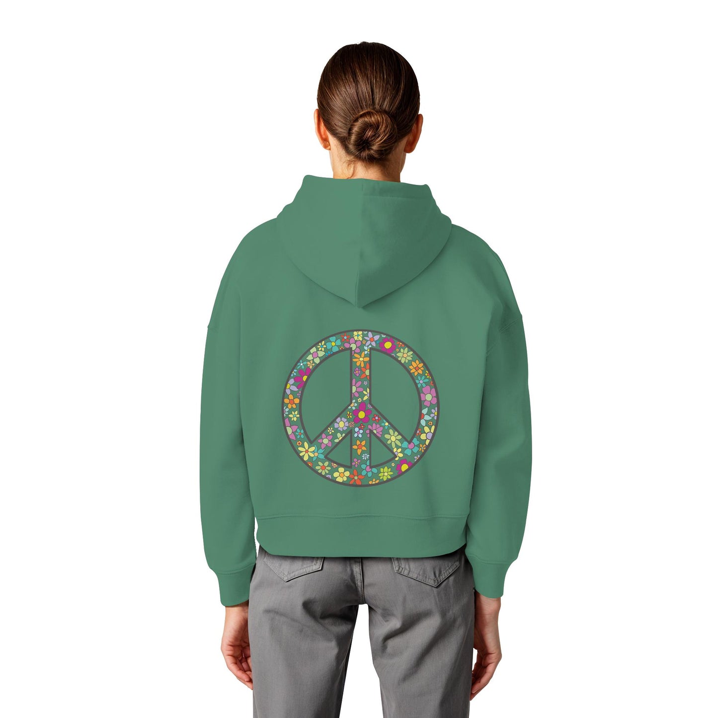 Peace. Waves. Sunsets. - Womens Organic Boxcut Hoodie