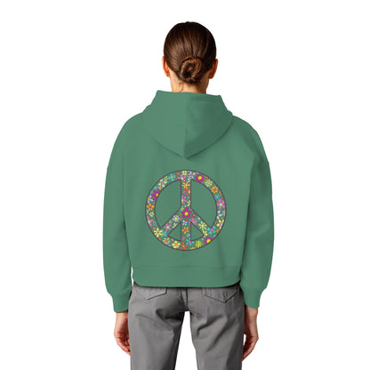 Peace. Waves. Sunsets. - Womens Organic Boxcut Hoodie