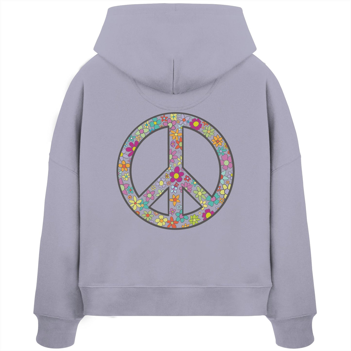 Peace. Waves. Sunsets. - Womens Organic Boxcut Hoodie