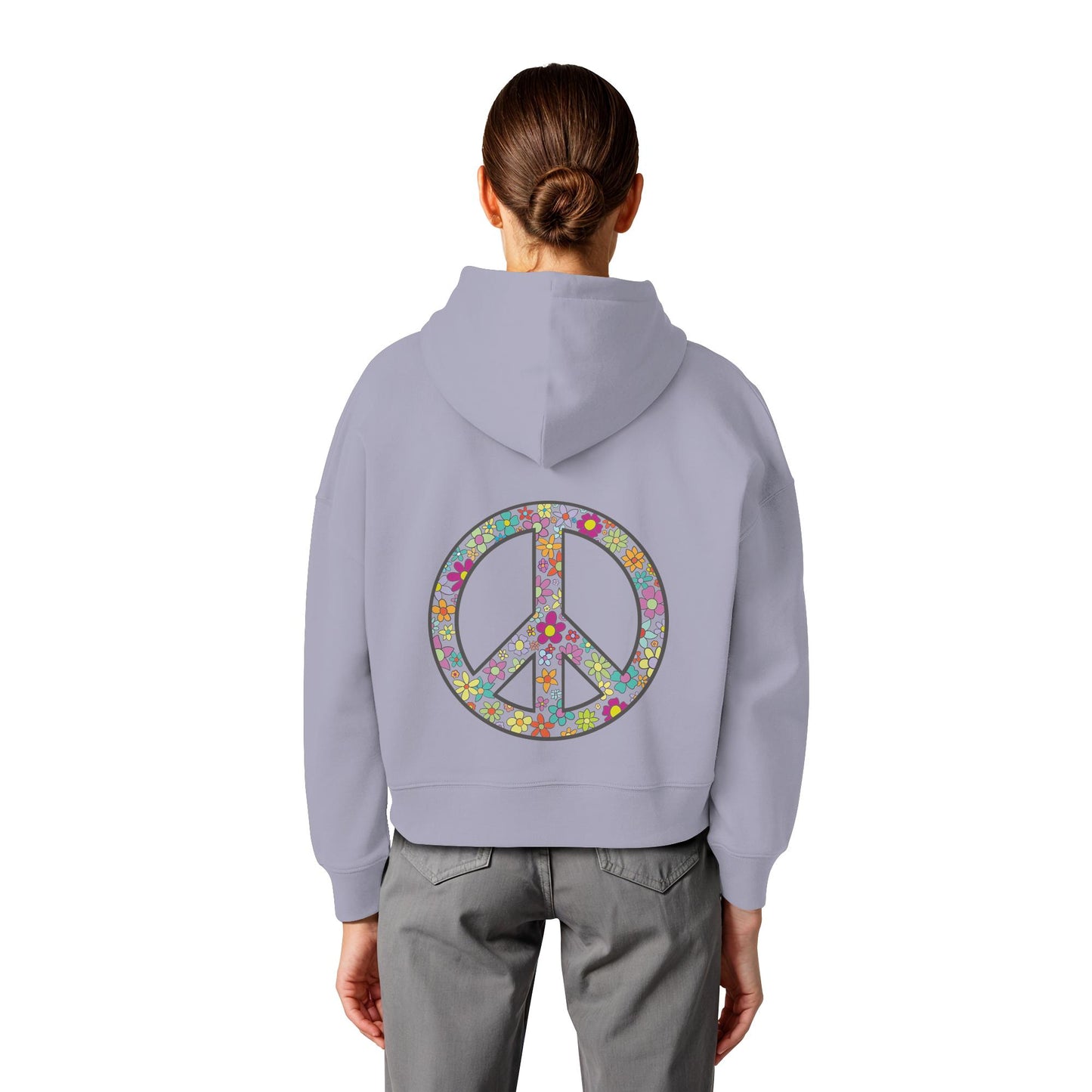 Peace. Waves. Sunsets. - Womens Organic Boxcut Hoodie