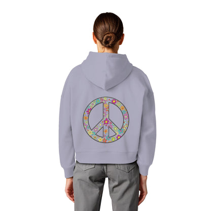 Peace. Waves. Sunsets. - Womens Organic Boxcut Hoodie