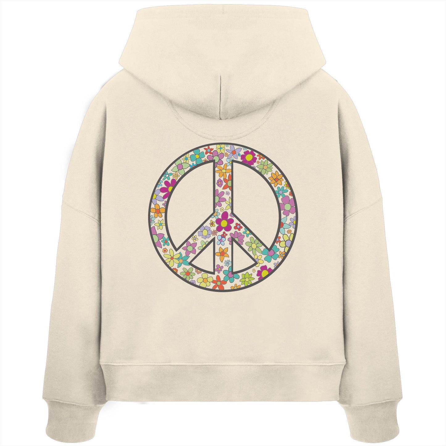 Peace. Waves. Sunsets. - Womens Organic Boxcut Hoodie