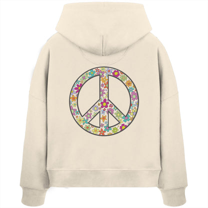 Peace. Waves. Sunsets. - Womens Organic Boxcut Hoodie