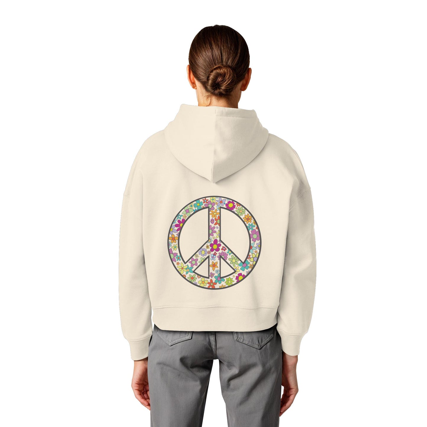 Peace. Waves. Sunsets. - Womens Organic Boxcut Hoodie