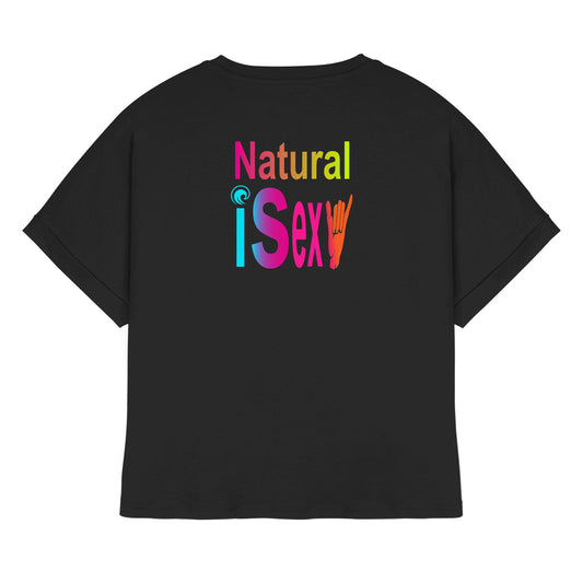 Weird Wide Web-Natural is sexy - Womens Organic Rolled Sleeves T-Shirt