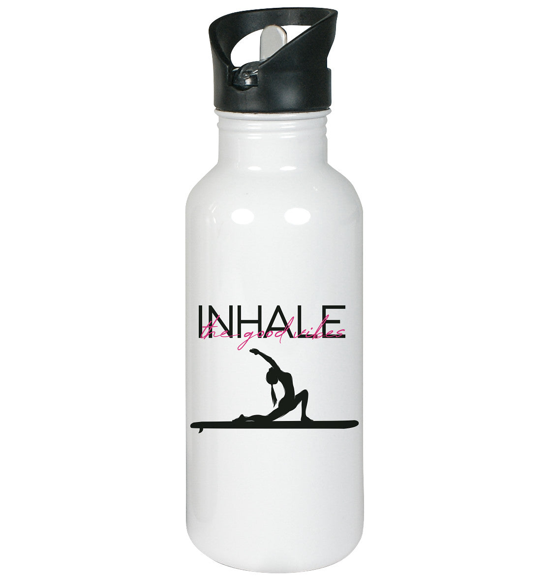 SUP Yoga-INHALE the good vibes - Edelstahl-Trinkflasche