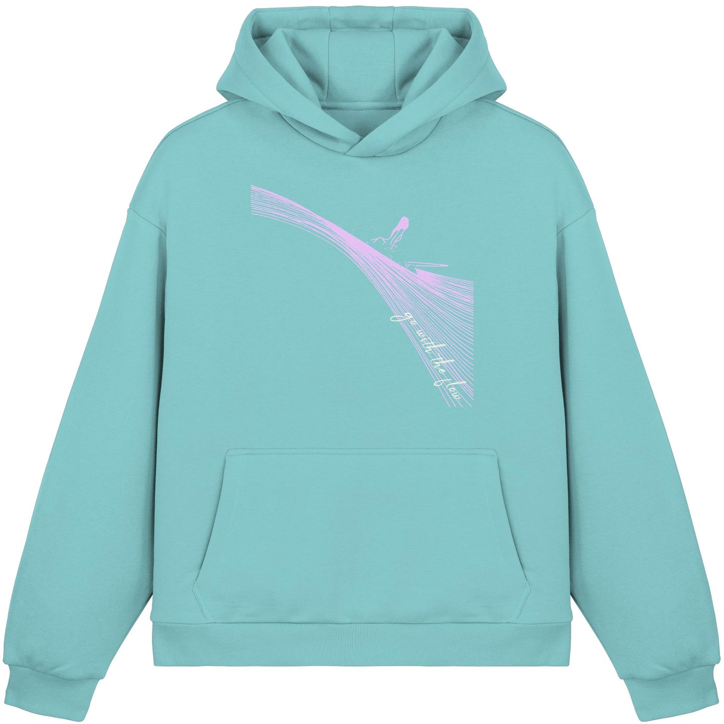Surfgirl-go withe flow - Fluffy Boxcut Hoodie
