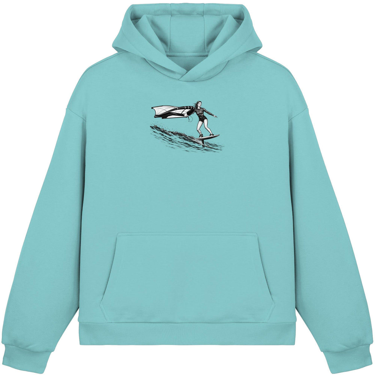 Wingfoil Wave - Fluffy Boxcut Hoodie