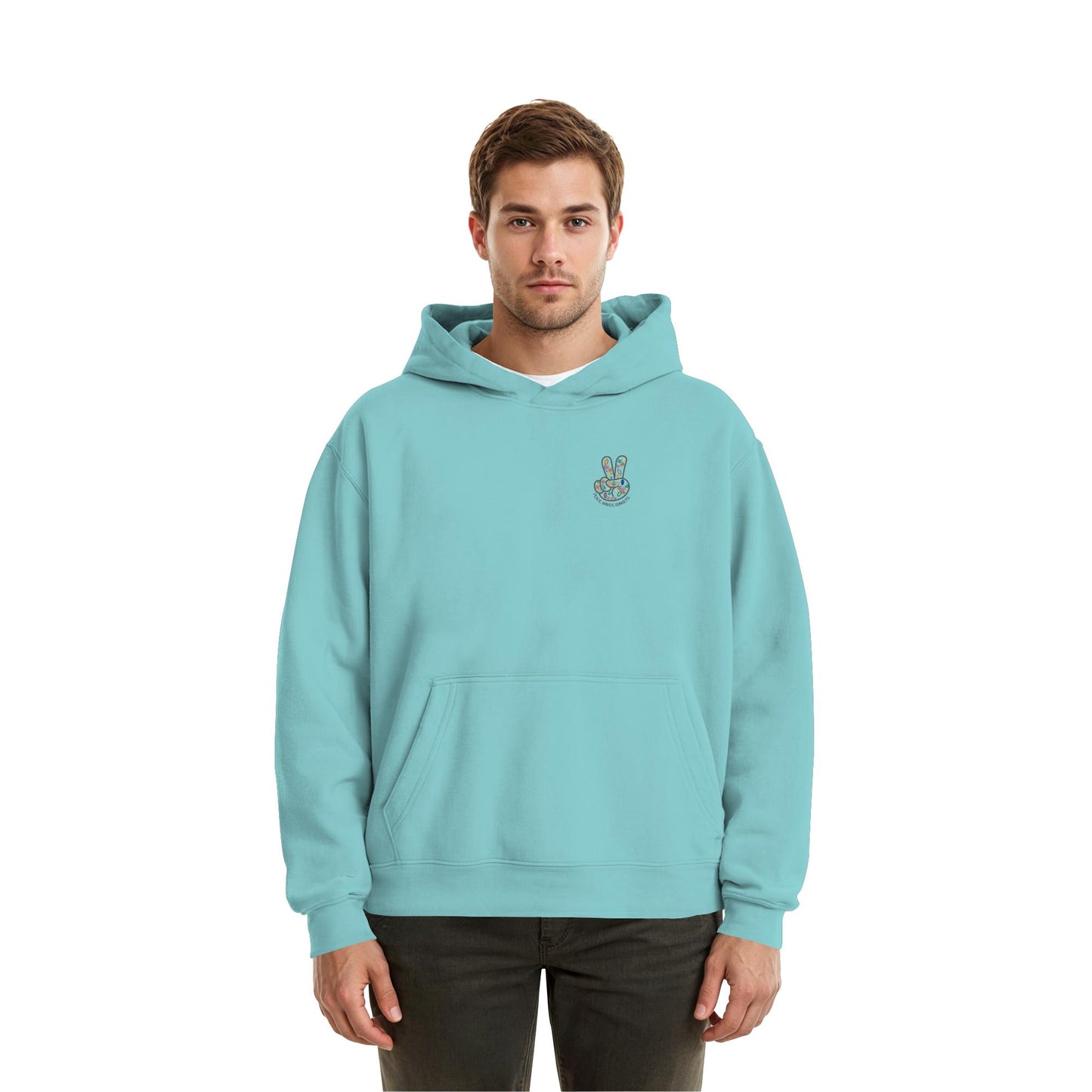 Peace. Waves. Sunsets. - Fluffy Boxcut Hoodie