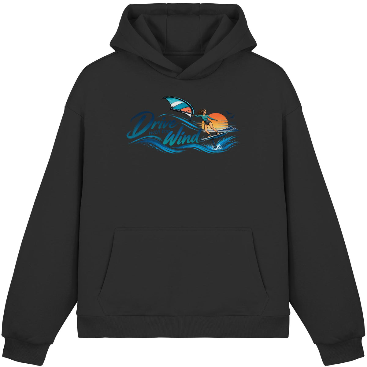 Wing-Drive With The Wind Kopie - Fluffy Boxcut Hoodie