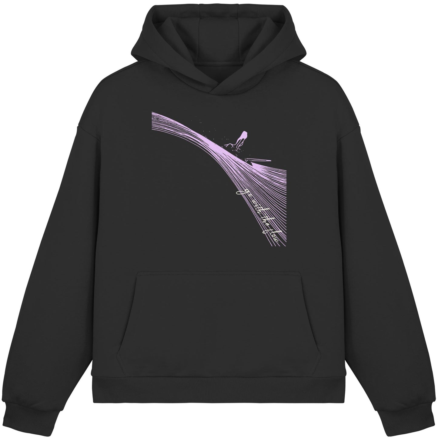 Surfgirl-go withe flow - Fluffy Boxcut Hoodie