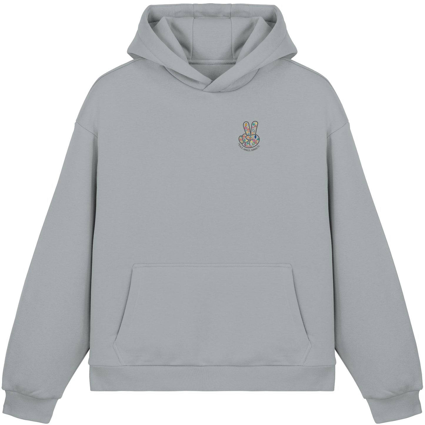 Peace. Waves. Sunsets. - Fluffy Boxcut Hoodie