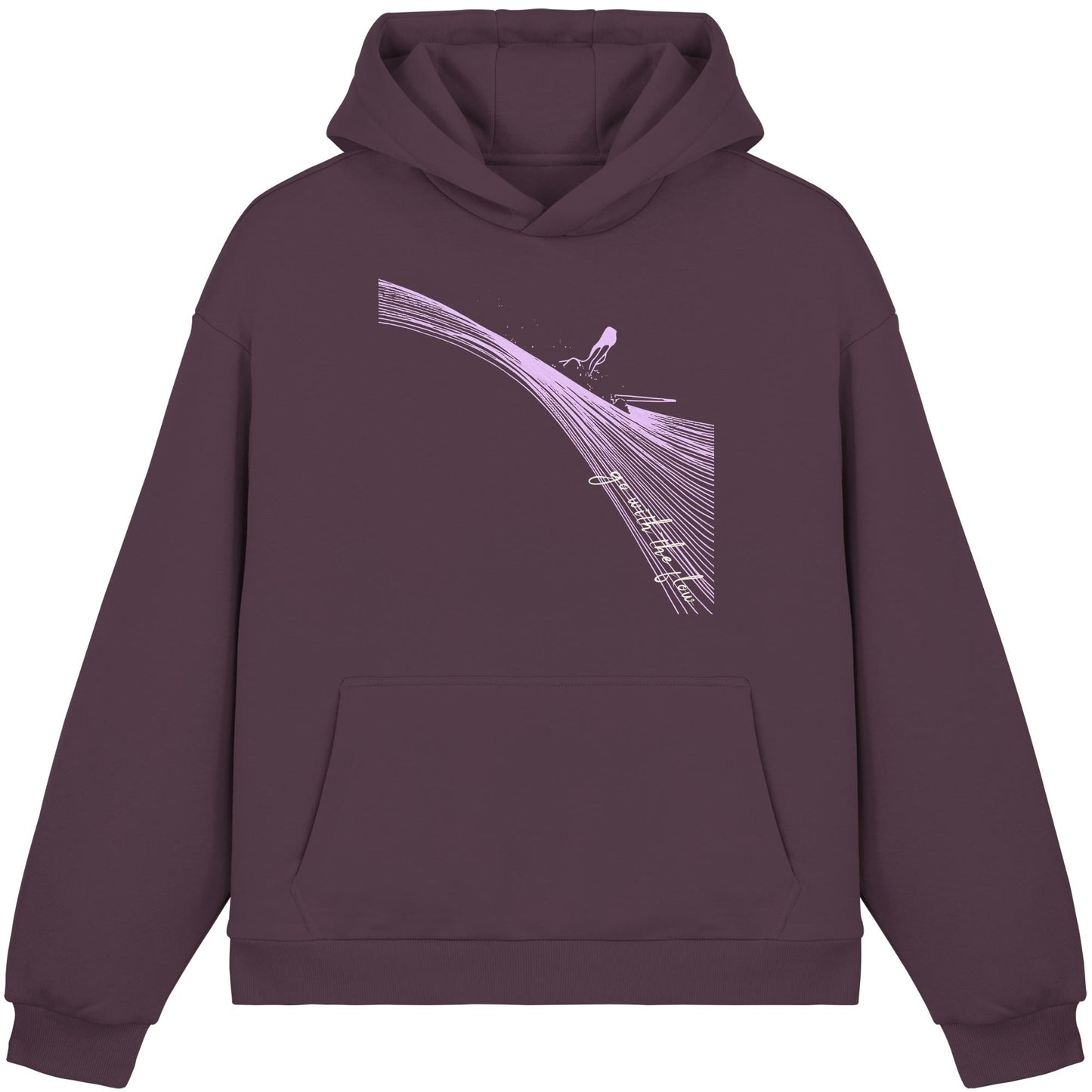 Surfgirl-go withe flow - Fluffy Boxcut Hoodie