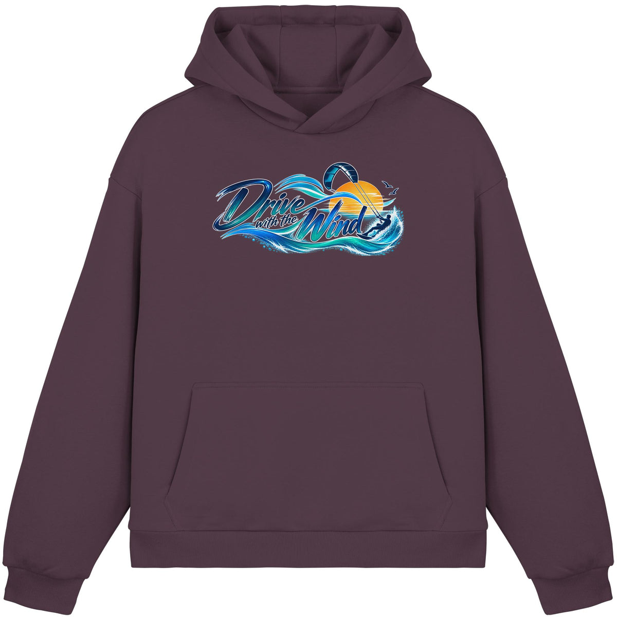 Kite-Drive With The Wind - Fluffy Boxcut Hoodie