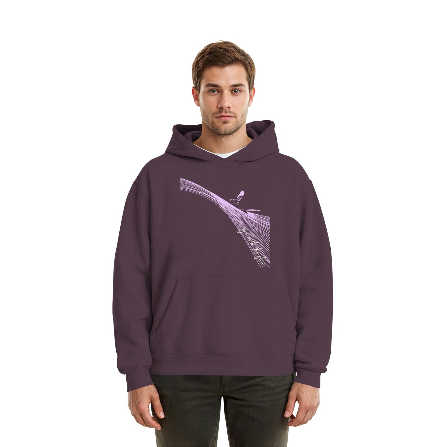 Surfgirl-go withe flow - Fluffy Boxcut Hoodie
