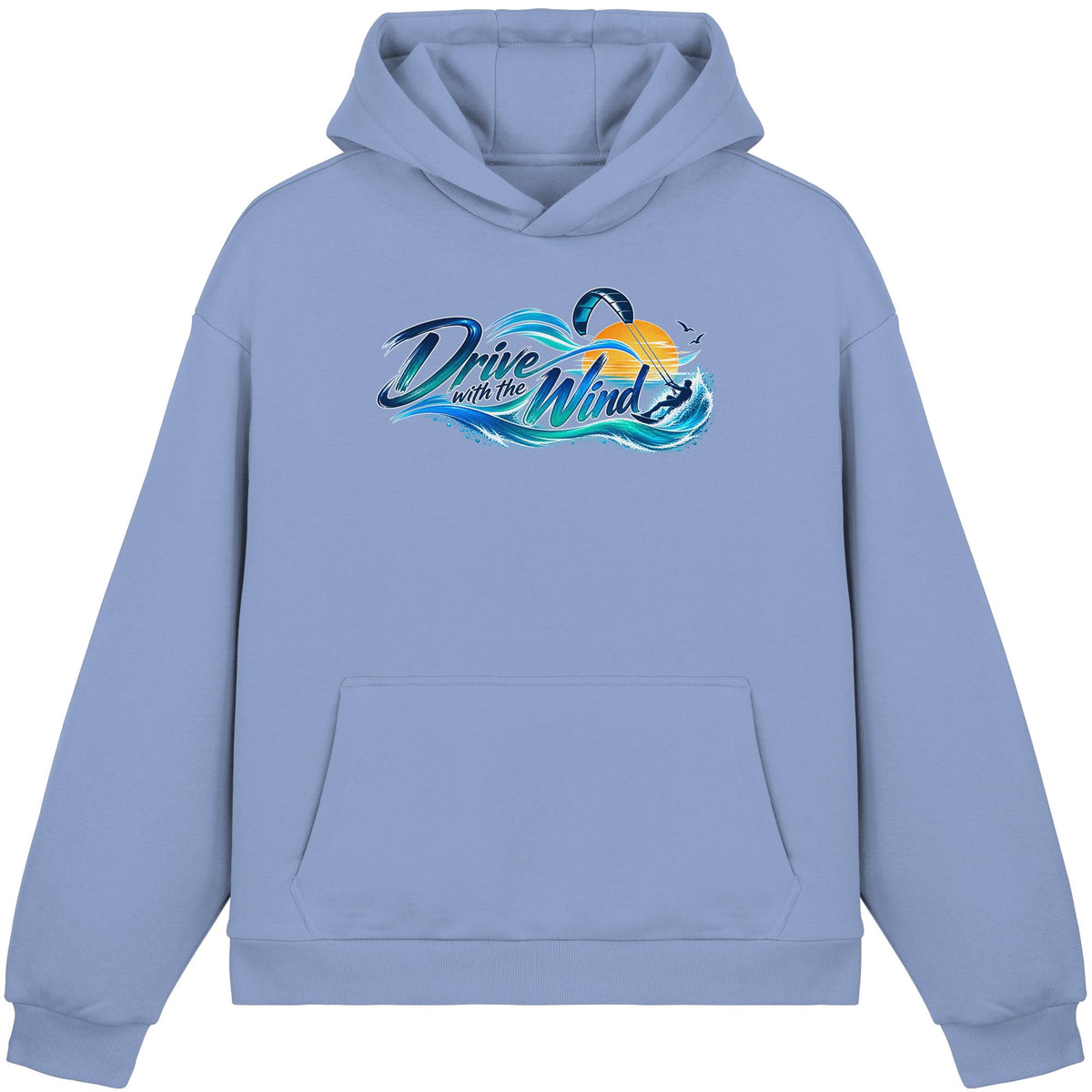 Kite-Drive With The Wind - Fluffy Boxcut Hoodie