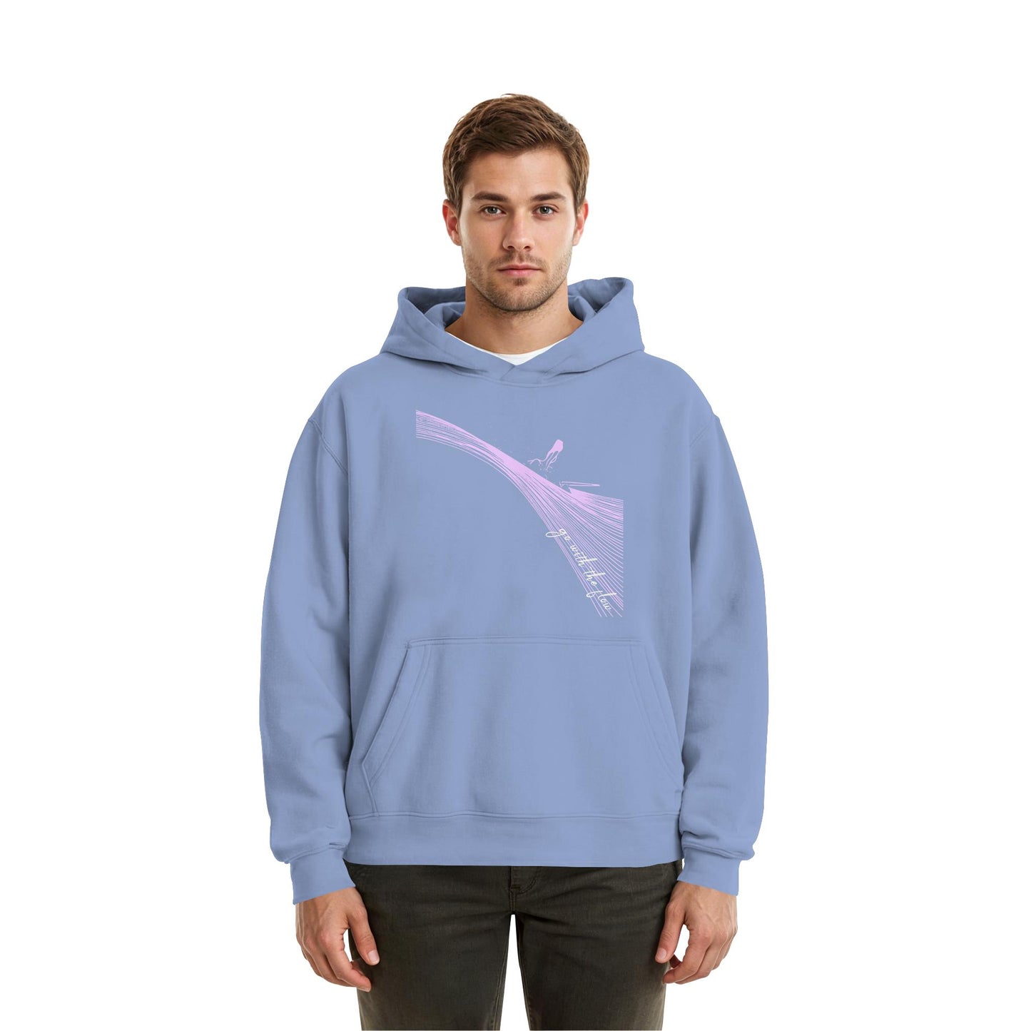 Surfgirl-go withe flow - Fluffy Boxcut Hoodie