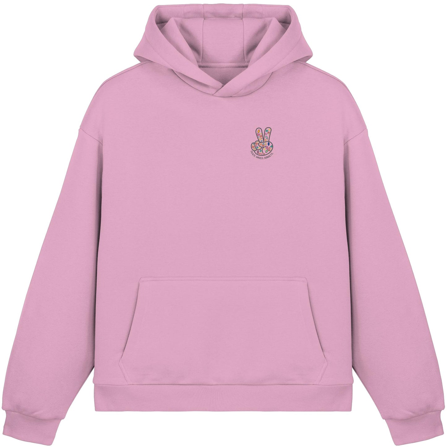 Peace. Waves. Sunsets. - Fluffy Boxcut Hoodie
