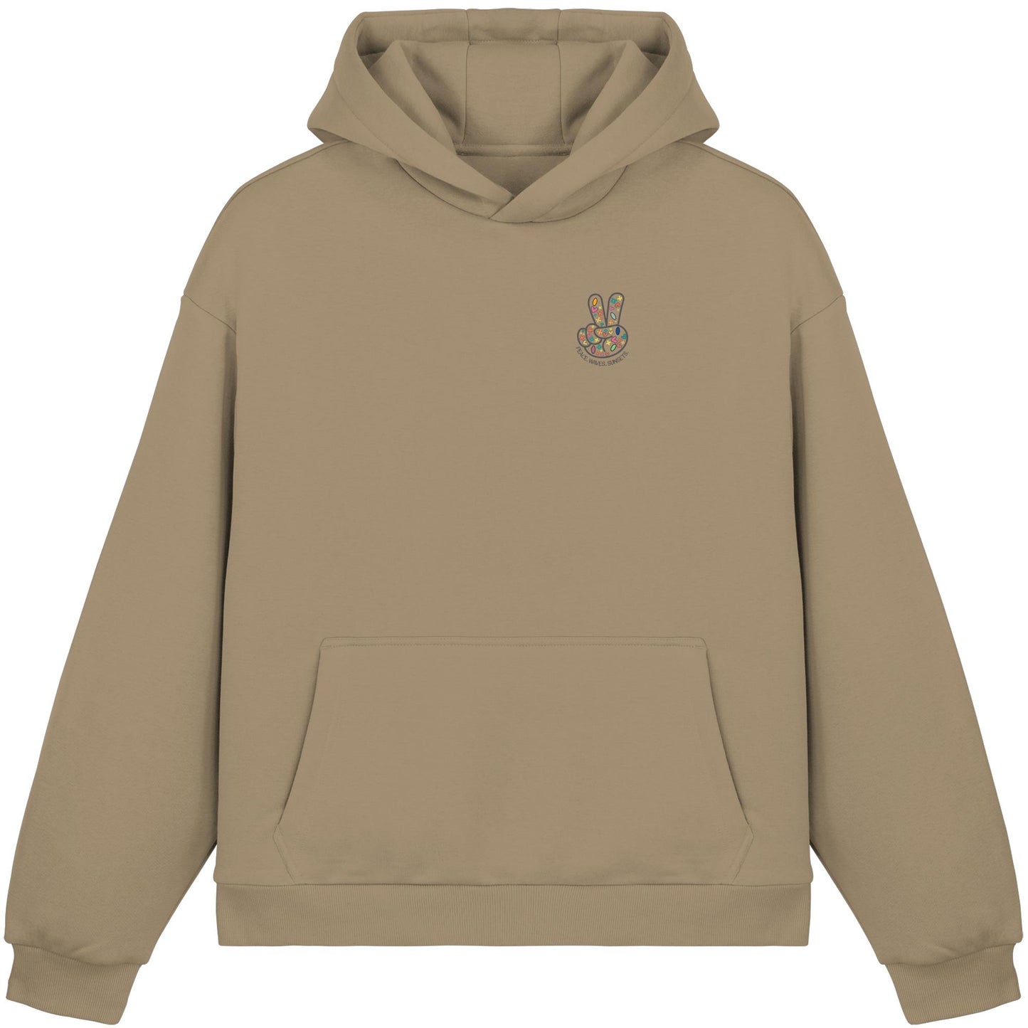 Peace. Waves. Sunsets. - Fluffy Boxcut Hoodie