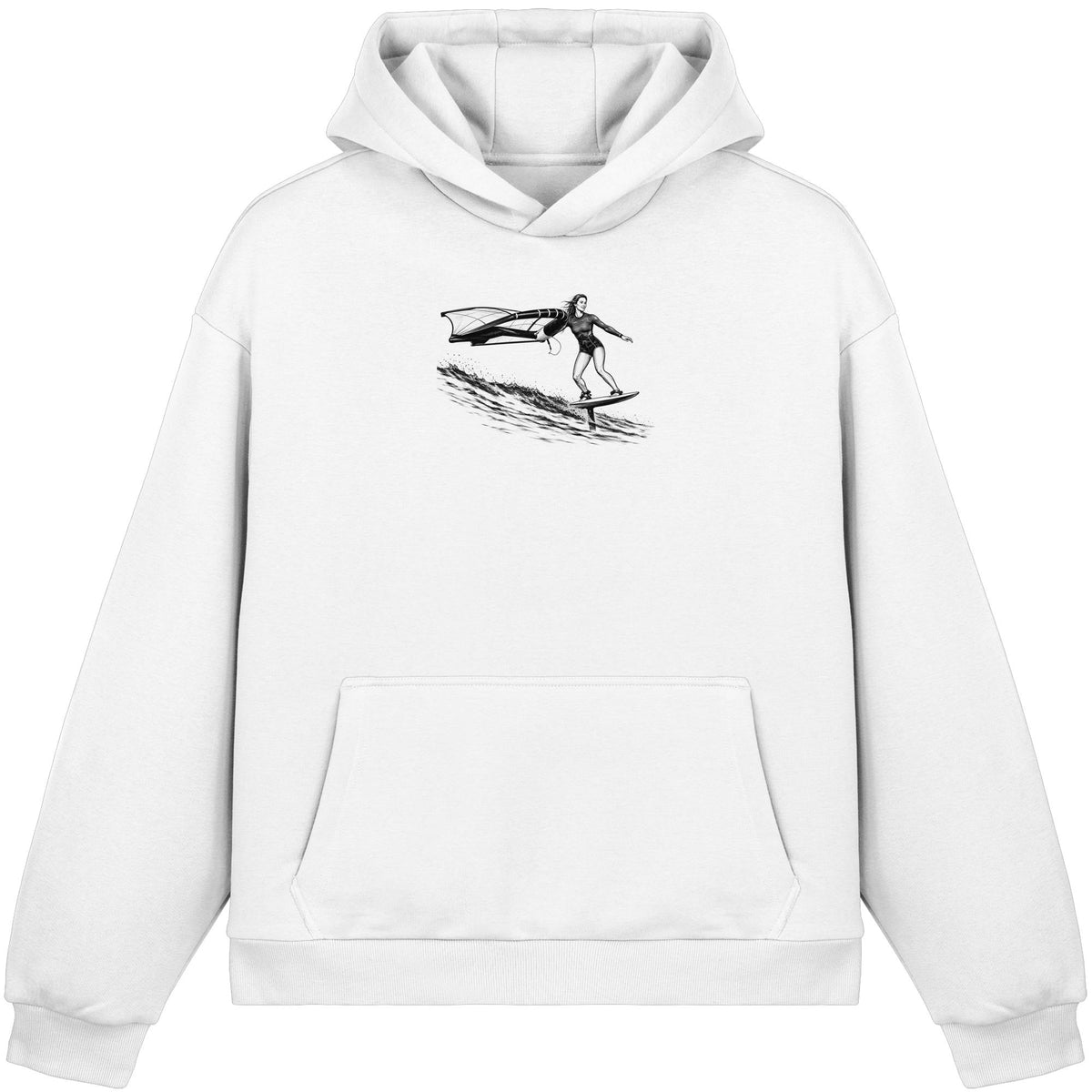 Wingfoil Wave - Fluffy Boxcut Hoodie