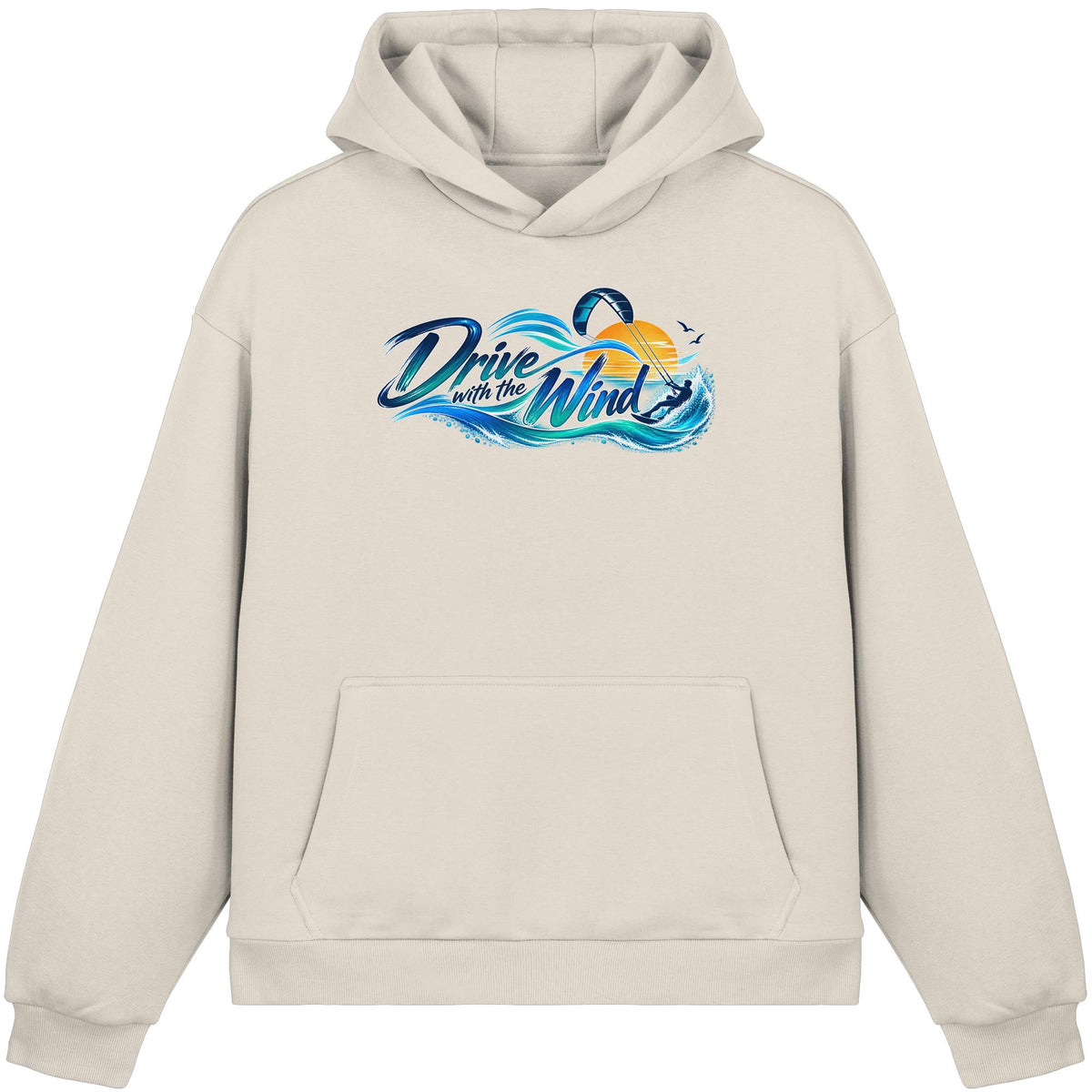 Kite-Drive With The Wind - Fluffy Boxcut Hoodie