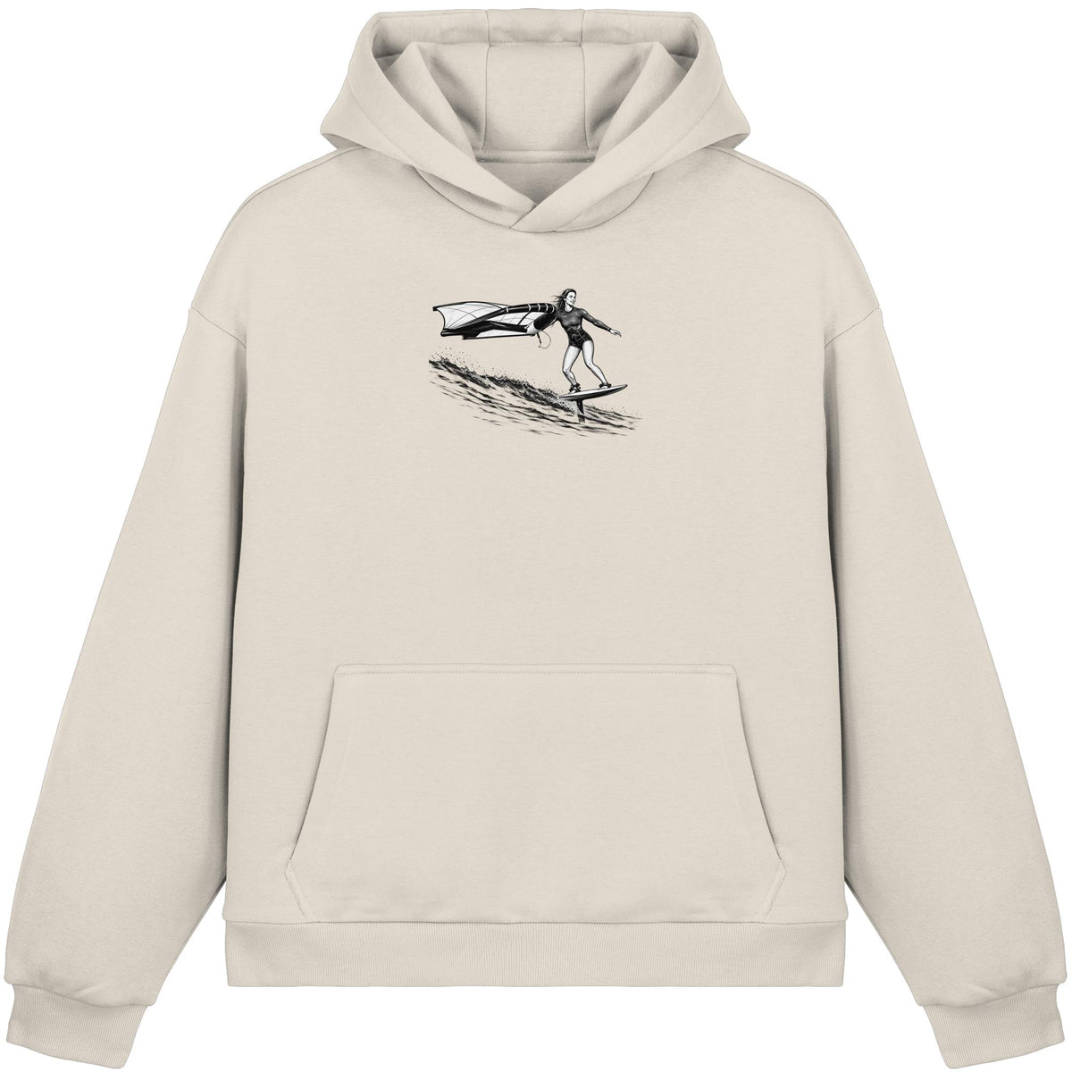 Wingfoil Wave - Fluffy Boxcut Hoodie