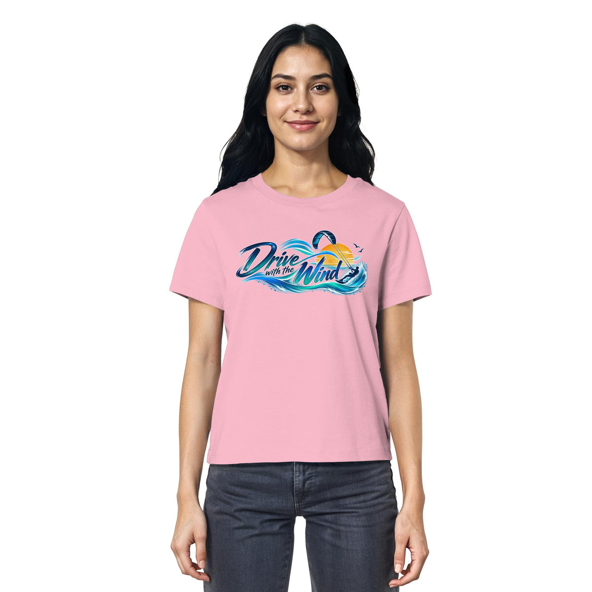Kite-Drive With The Wind - Ladies Organic Shirt