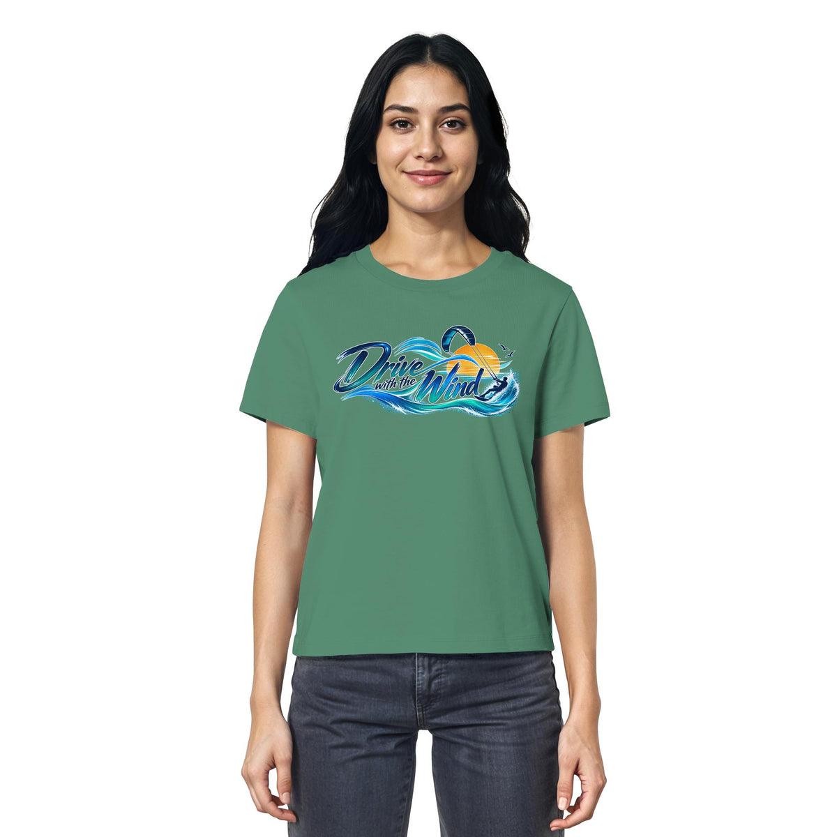 Kite-Drive With The Wind - Ladies Organic Shirt
