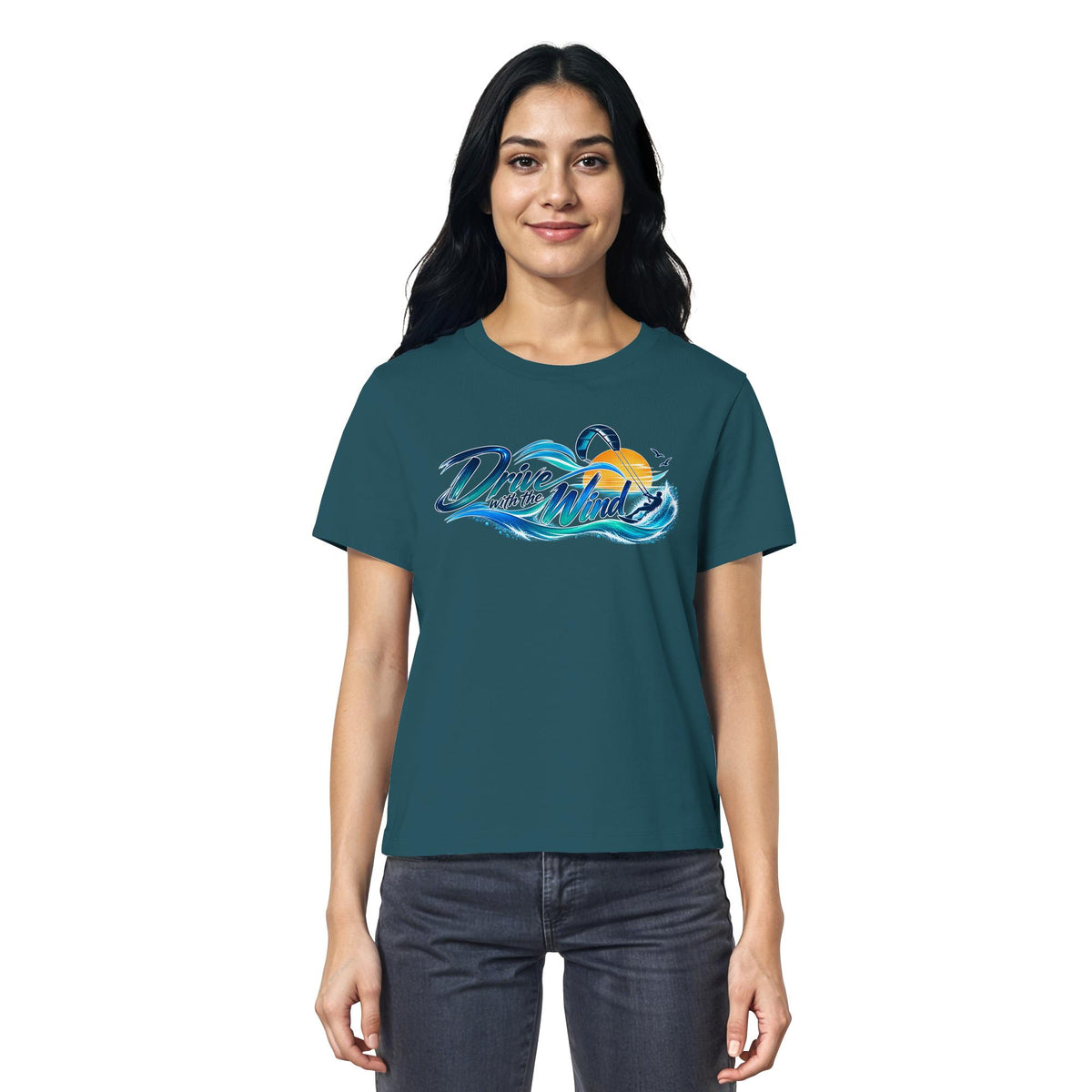 Kite-Drive With The Wind - Ladies Organic Shirt