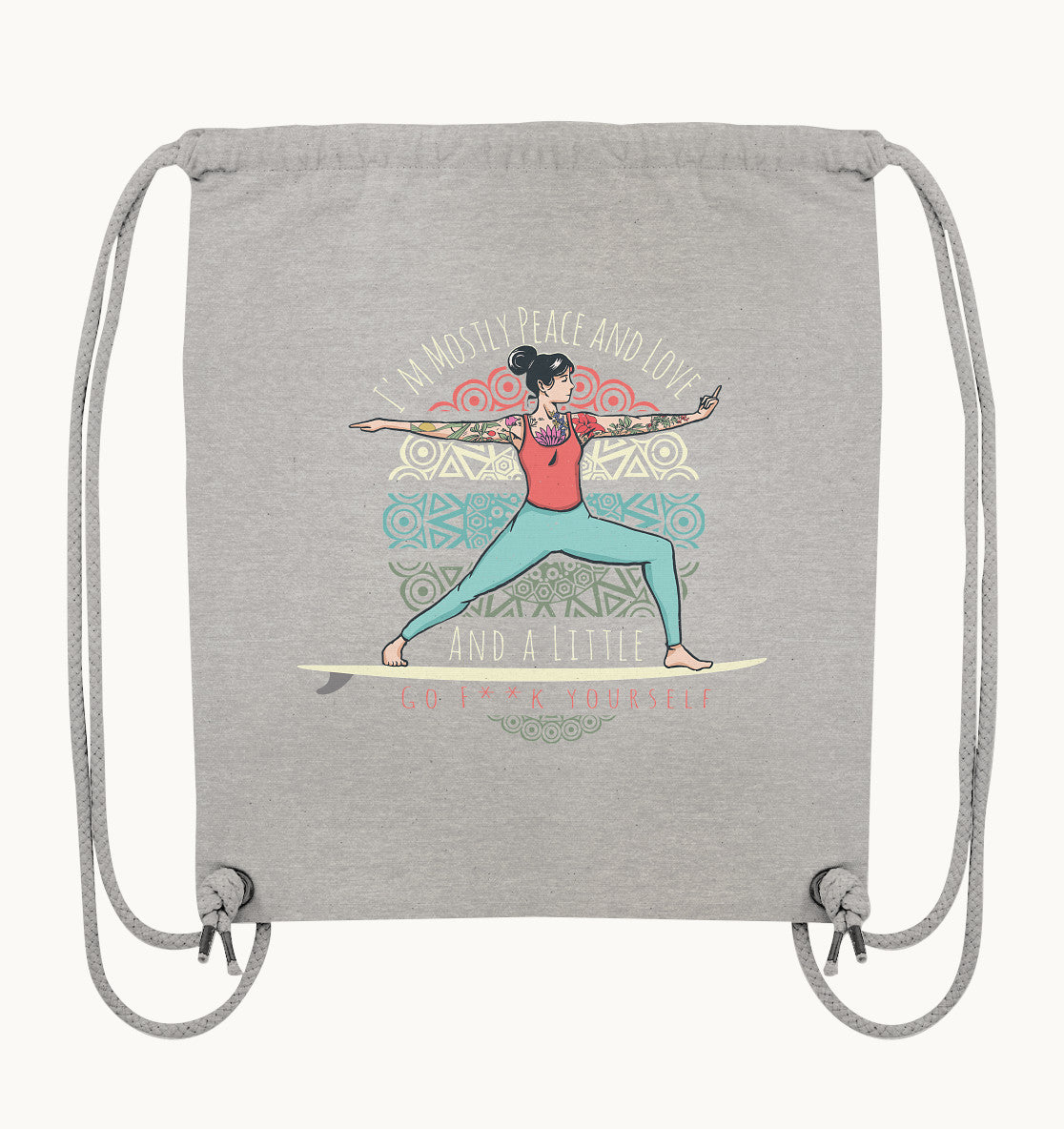 SUP-Yoga Peace and Love - Organic Gym-Bag