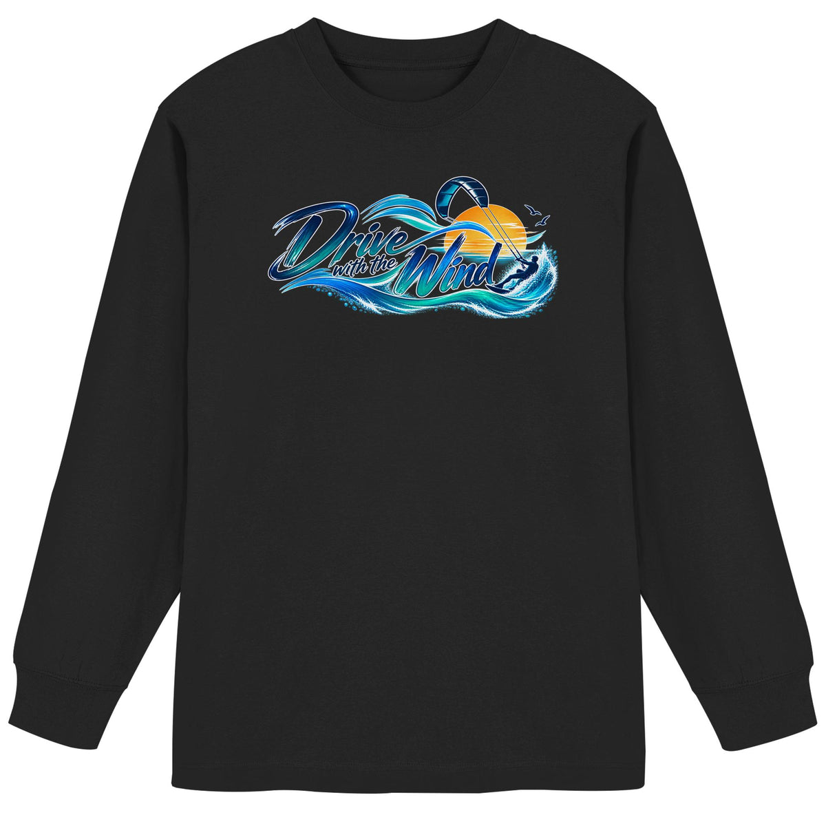 Kite-Drive With The Wind - Organic Heavy Oversized Longsleeve T-Shirt