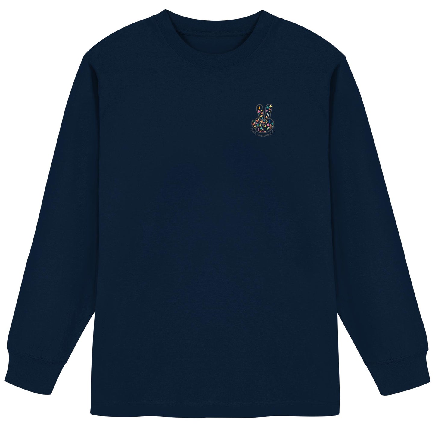 Peace. Waves. Sunsets. - Organic Heavy Oversized Longsleeve T-Shirt