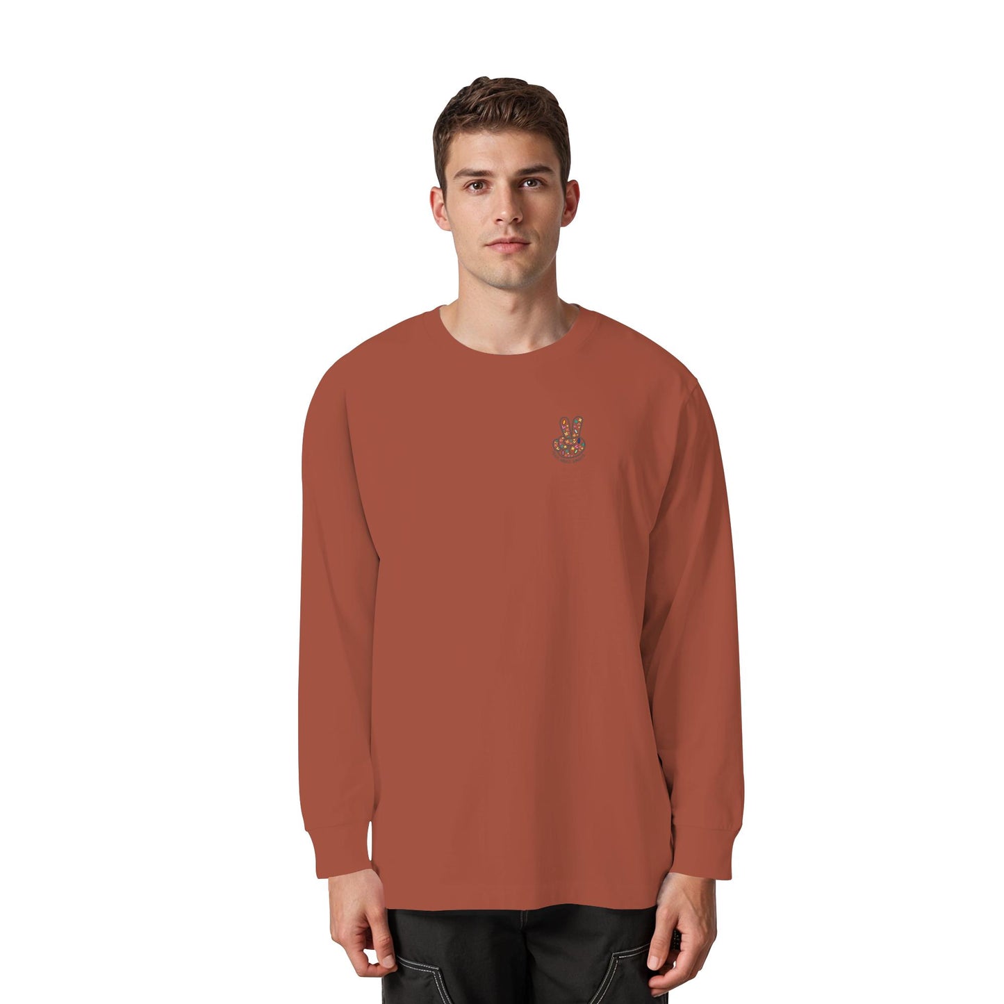 Peace. Waves. Sunsets. - Organic Heavy Oversized Longsleeve T-Shirt