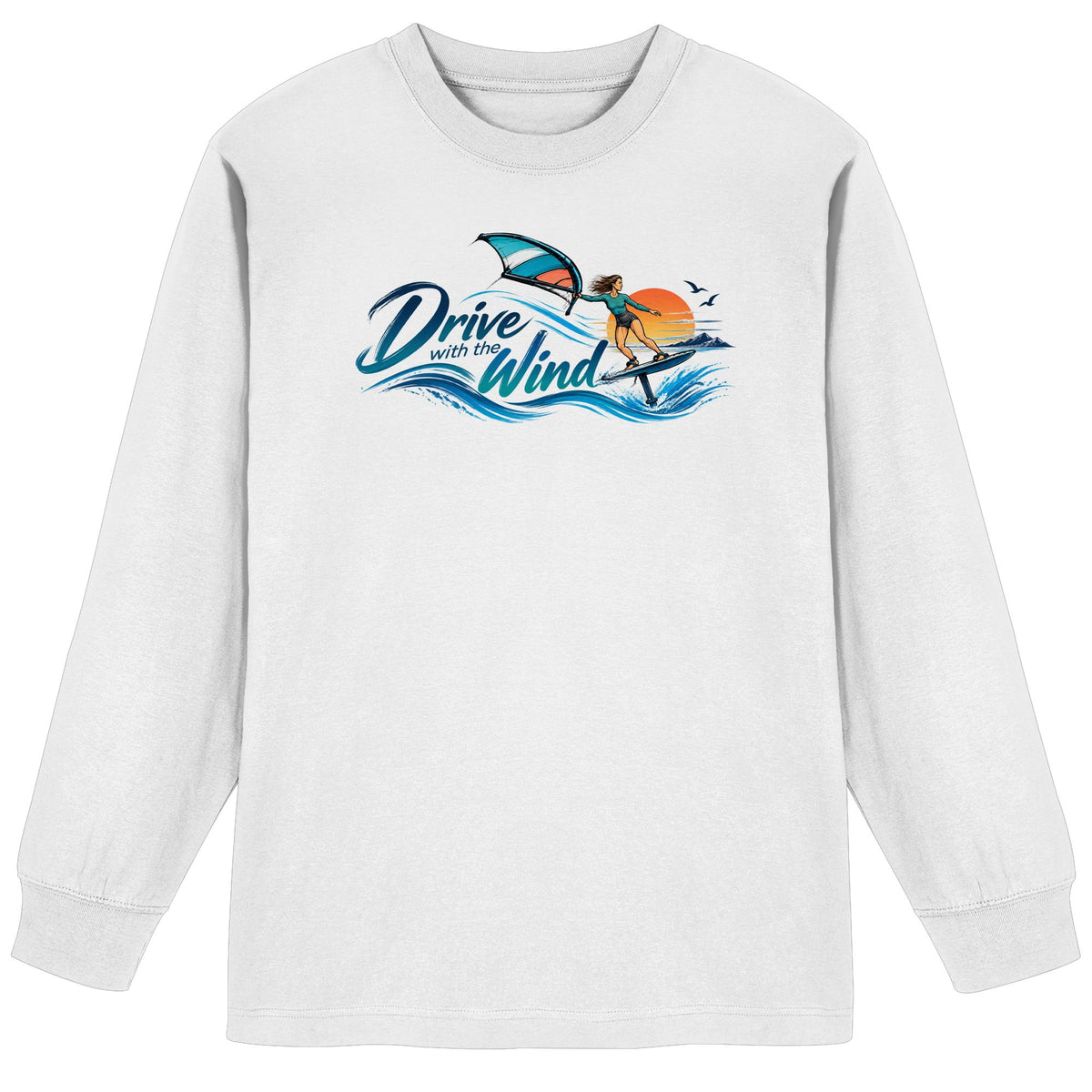 Wing-Drive With The Wind Kopie - Organic Heavy Oversized Longsleeve T-Shirt