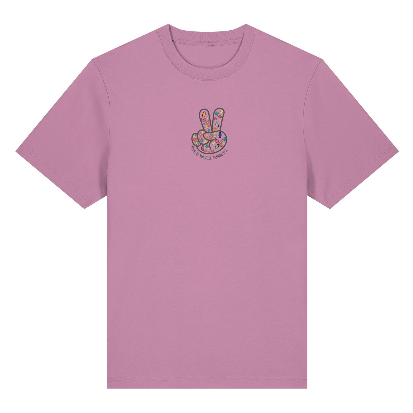 Peace. Waves. Sunsets. Frontdesign only - Organic Heavy T-Shirt