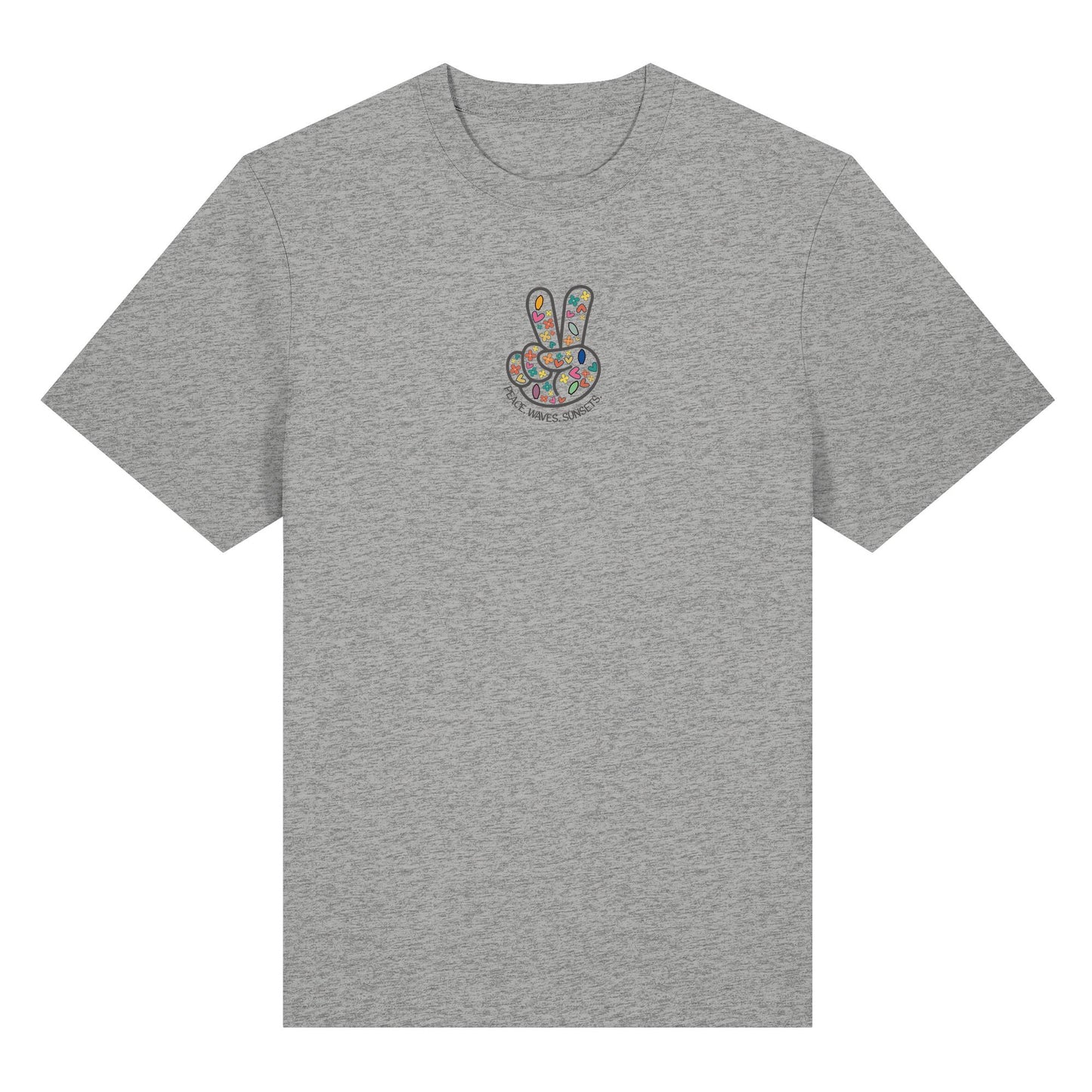 Peace. Waves. Sunsets. Frontdesign only - Organic Heavy T-Shirt