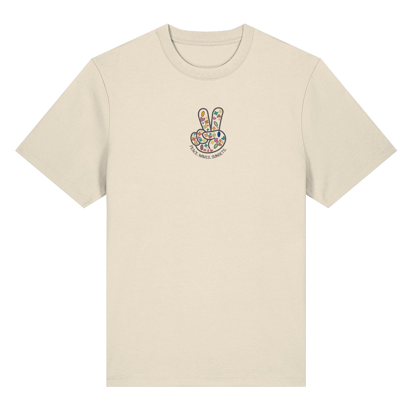 Peace. Waves. Sunsets. Frontdesign only - Organic Heavy T-Shirt