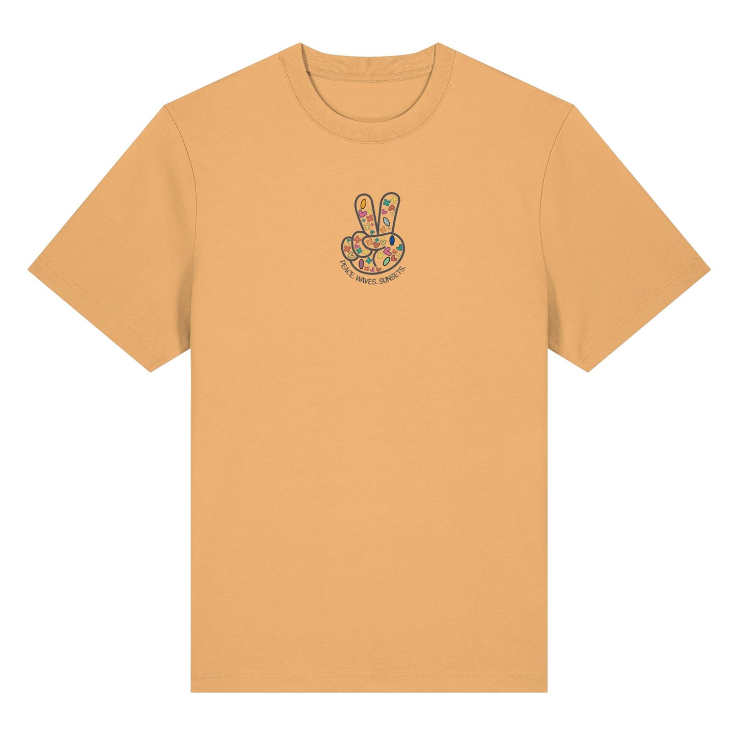Peace. Waves. Sunsets. Frontdesign only - Organic Heavy T-Shirt