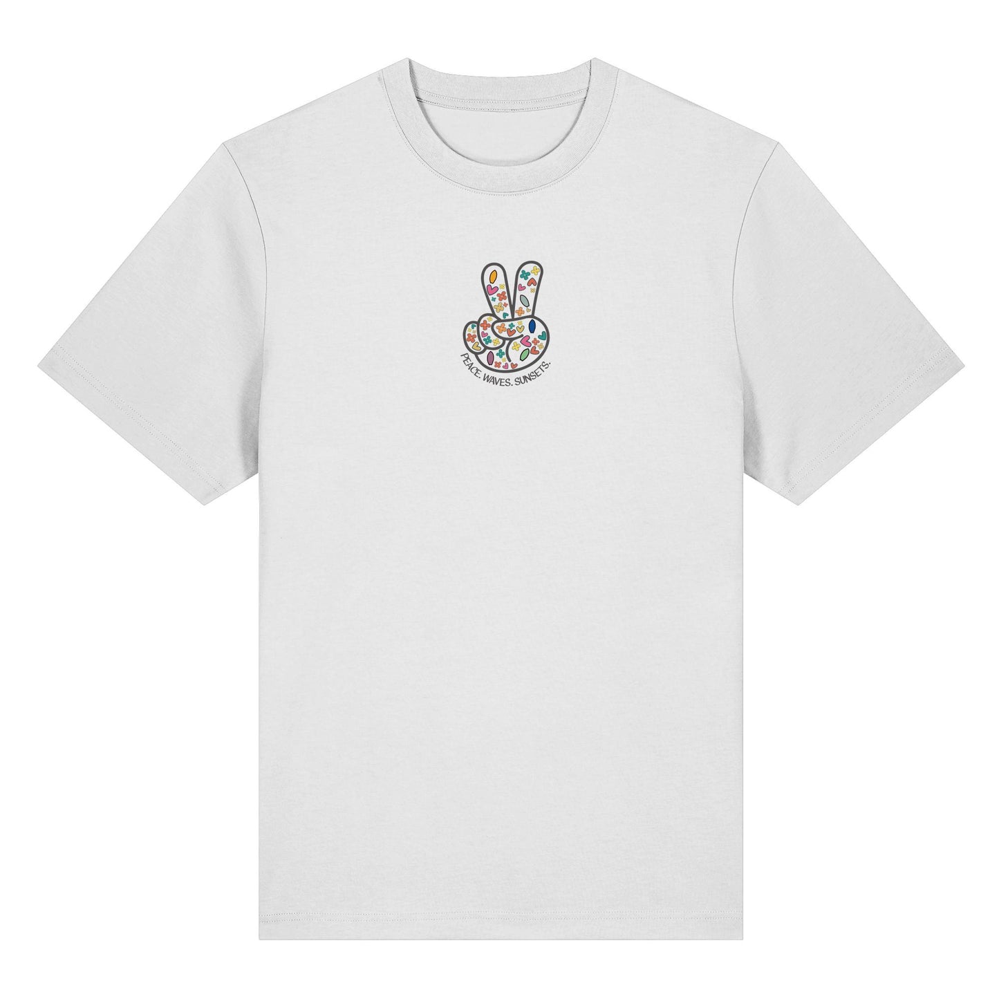 Peace. Waves. Sunsets. Frontdesign only - Organic Heavy T-Shirt