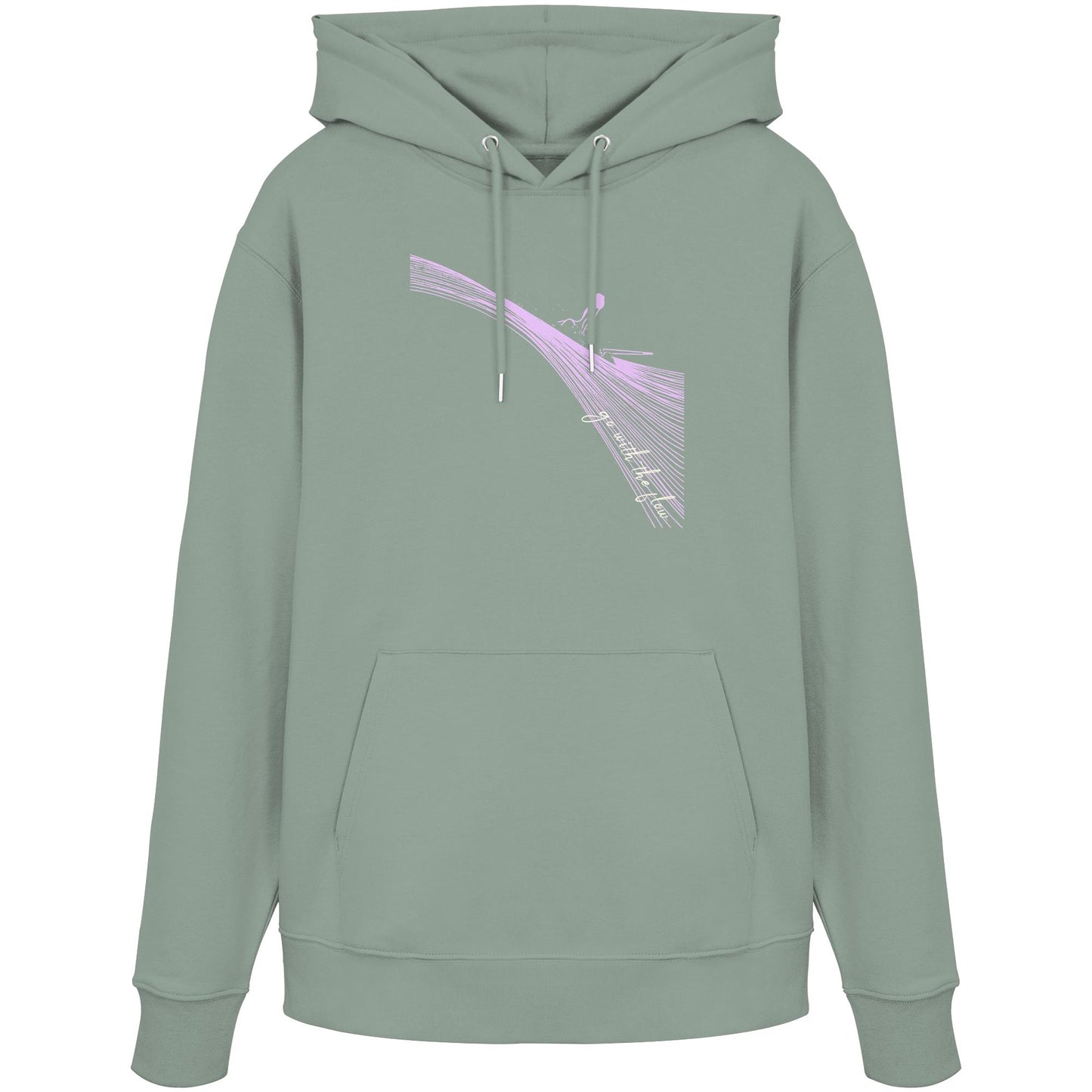 Surfgirl-go withe flow - Organic Hoodie