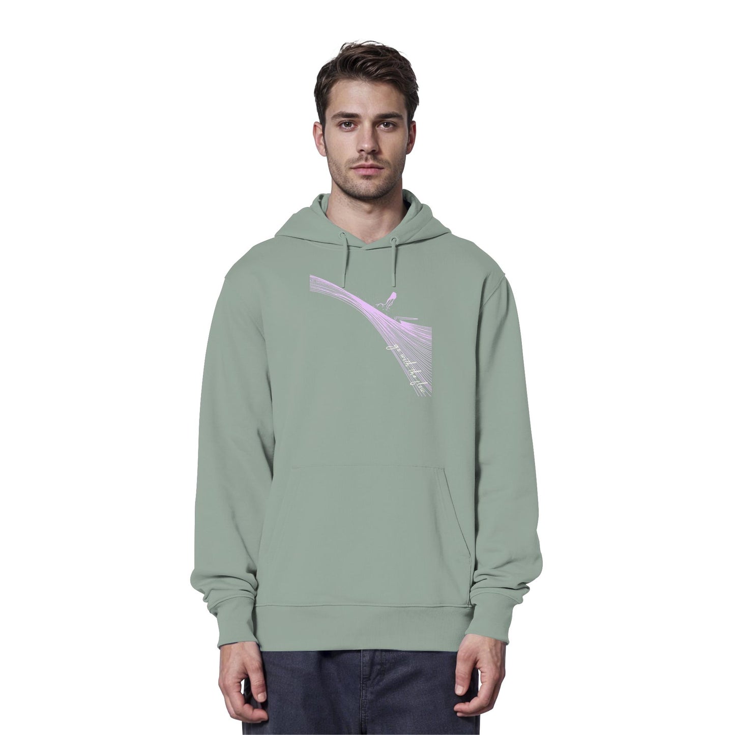 Surfgirl-go withe flow - Organic Hoodie