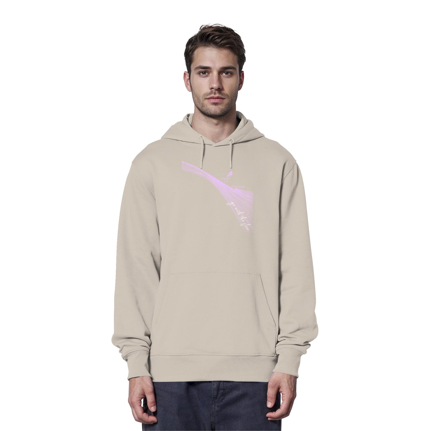 Surfgirl-go withe flow - Organic Hoodie