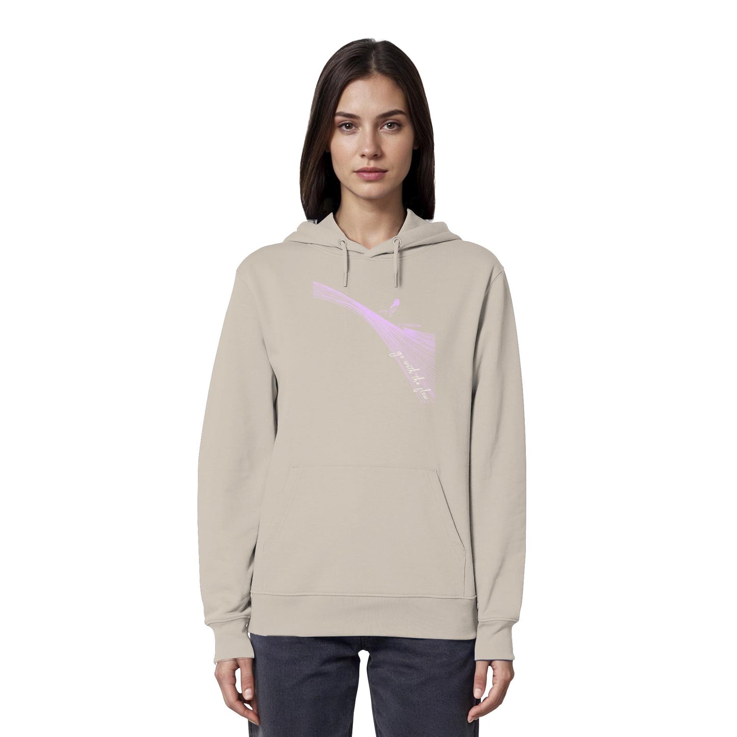 Surfgirl-go withe flow - Organic Hoodie