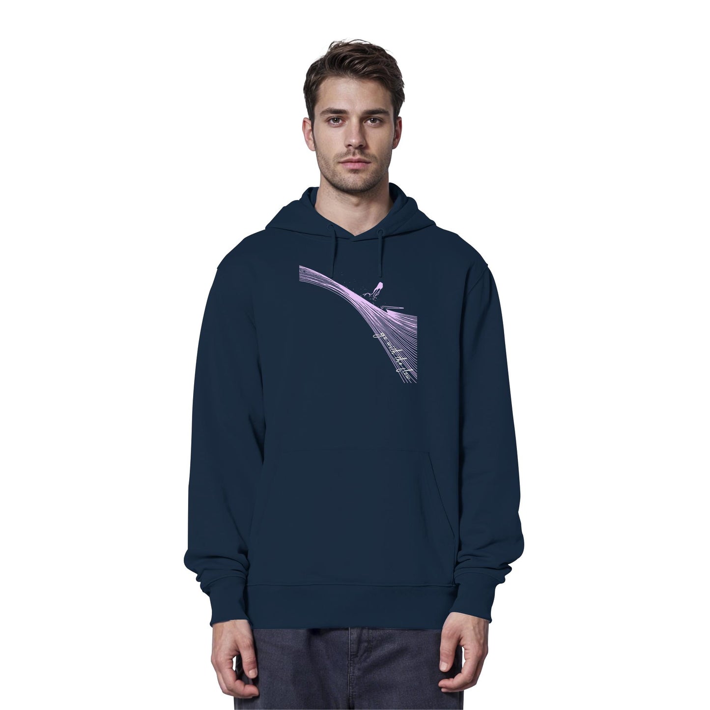 Surfgirl-go withe flow - Organic Hoodie