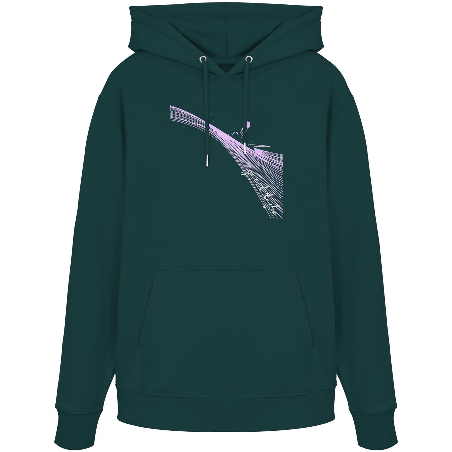 Surfgirl-go withe flow - Organic Hoodie