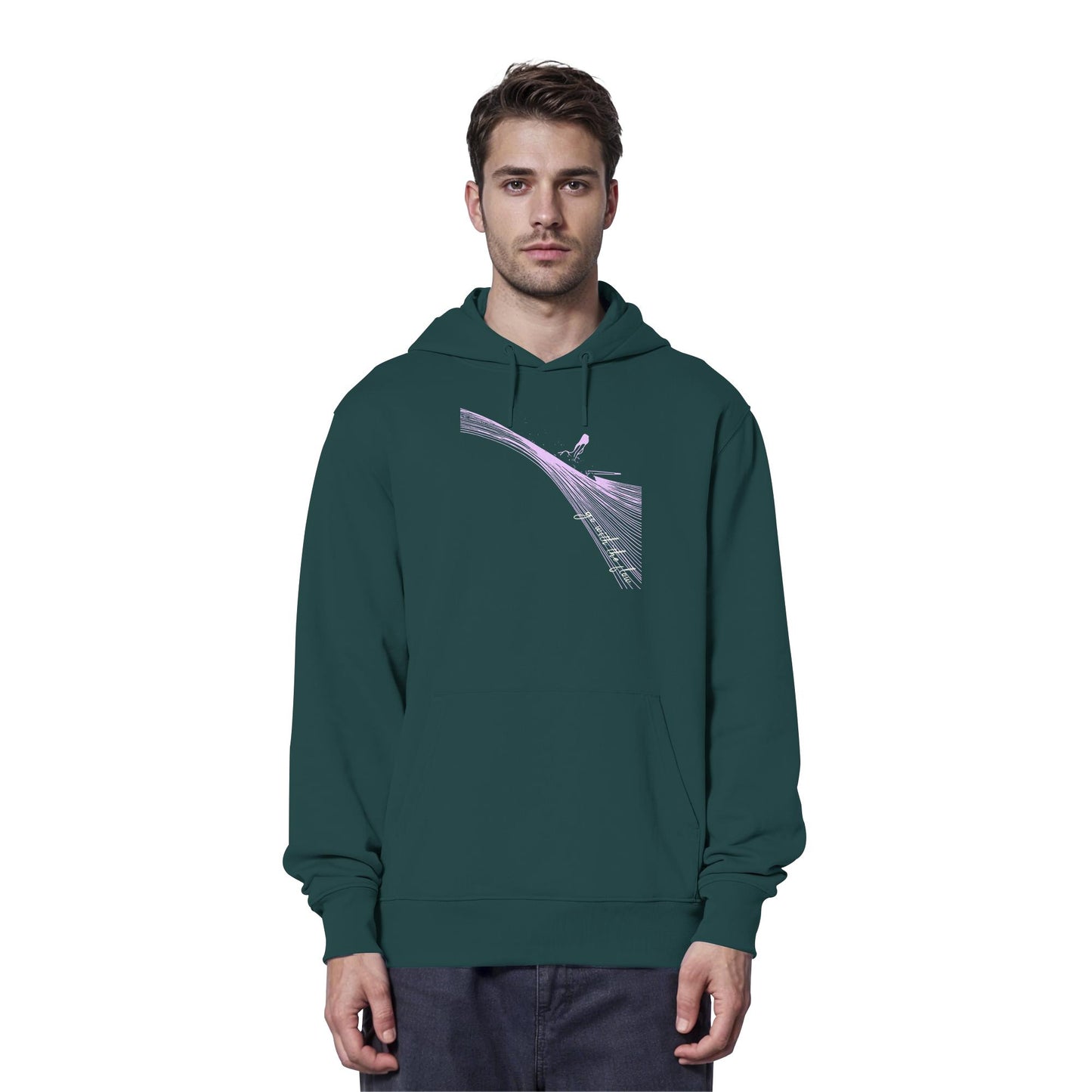 Surfgirl-go withe flow - Organic Hoodie
